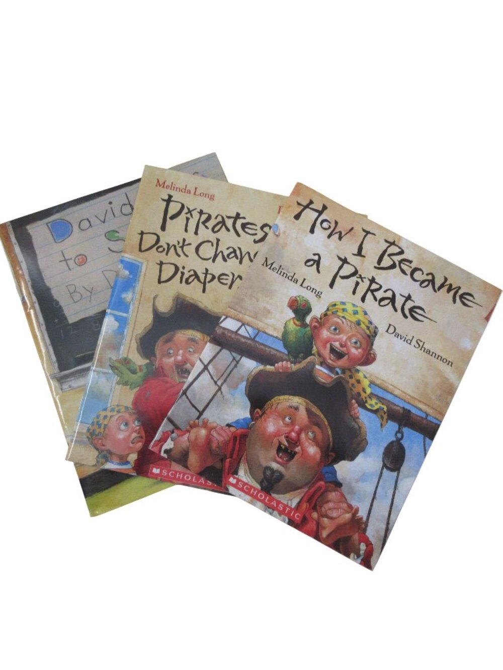 Lot of 3 David Shannon Children's PB Books - How I became a Pirate ... more